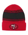 Outerstuff Big Boys And Girls Scarlet San Francisco 49ers Bright Lights Cuffed Knit Hat In Red