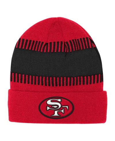 Outerstuff Kids' Big Boys And Girls Scarlet San Francisco 49ers Bright Lights Cuffed Knit Hat In Red