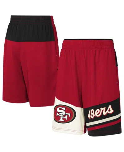 Outerstuff Kids' Big Boys And Girls Scarlet San Francisco 49ers Fandemonium Mesh Shorts In Red