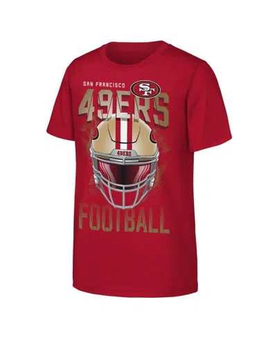 Outerstuff Kids' Big Boys' And Girls' Scarlet San Francisco 49ers Full Gear T-shirt