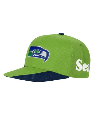 Outerstuff Kids' Big Boys And Girls Seattle Seahawks Side Swipe Retro Snapback Hat In Green