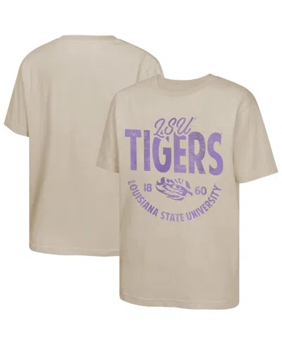 Outerstuff Kids' Big Boys And Girls Tan Lsu Tigers News Flash T-shirt In Neutral