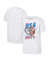 Outerstuff Big Boys And Girls Tasmanian Devil White Team Usa Looney Tunes Bmx T-shirt In White
