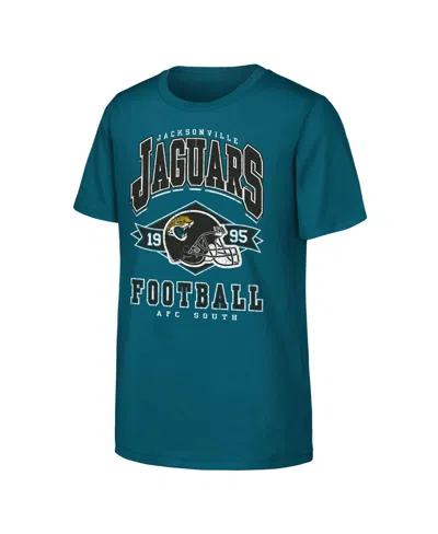 Outerstuff Kids' Big Boys And Girls Teal Jacksonville Jaguars Kick Off T-shirt In Blue