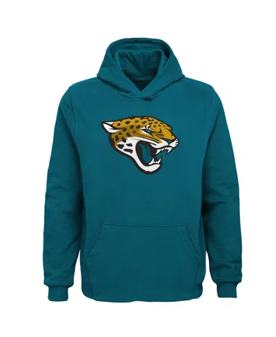 Outerstuff Big Boys And Girls Teal Jacksonville Jaguars Team Logo Pullover Hoodie