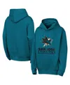 Outerstuff Big Boys And Girls Teal San Jose Sharks Back To Basics Hoodie In Blue