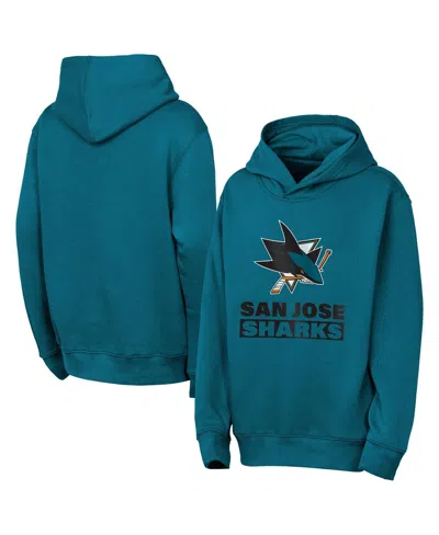Outerstuff Kids' Big Boys And Girls Teal San Jose Sharks Back To Basics Hoodie In Blue