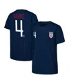 Outerstuff Big Boys And Girls Tyler Adams Navy Usmnt Name Number T-shirt In Navy