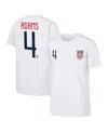 Outerstuff Big Boys And Girls Tyler Adams White Usmnt Name Number T-shirt In White