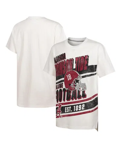 Outerstuff Kids' Big Boys And Girls White Alabama Crimson Tide Let's Get Loud Oversized T-shirt