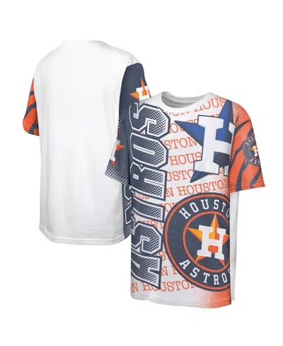 Outerstuff Kids' Big Boys And Girls White Houston Astros Impact Hit Bold T-shirt