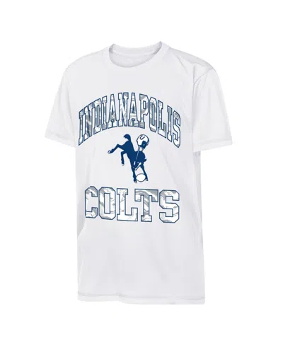 Outerstuff Kids' Big Boys' And Girls' White Indianapolis Colts Retro Collection Swat T-shirt