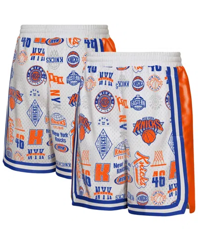 Outerstuff Kids' Big Boys' And Girls' White New York Knicks Ball Hog Dazzle Basketball Short