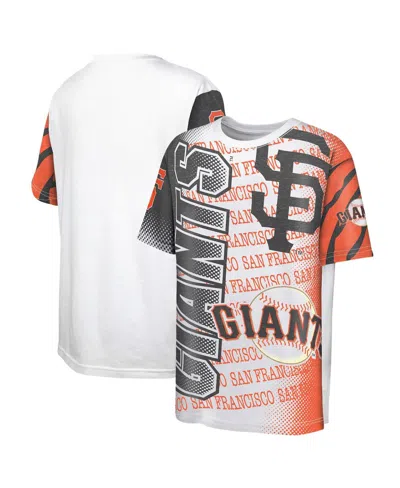Outerstuff Big Boys And Girls White San Francisco Giants Impact Hit Bold T-shirt