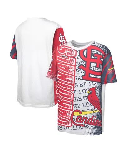 Outerstuff Kids' Big Boys And Girls White St. Louis Cardinals Impact Hit Bold T-shirt