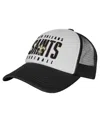 Outerstuff Big Boys And Girls White/black New Orleans Saints Essentials Trucker Adjustable Hat In Black