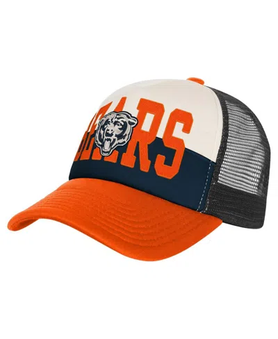 Outerstuff Kids' Big Boys And Girls White/orange Miami Dolphins Modern Fan Trucker Adjustable Hat