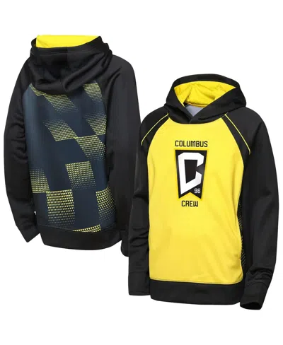Outerstuff Kids' Big Boys And Girls Yellow/black Columbus Crew Striker Fleece Hoodie In Multi