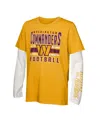 Outerstuff Big Boys And Girls Yellow/white Washington Commanders In The Mix T-shirt Combo Set In Yellow,white