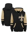 Outerstuff Big Boys Black New Orleans Saints Colorblock Full-zip Hoodie In Black