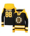 Outerstuff Big Boys David Pastrnak Black Boston Bruins Ageless Must-have V-neck Name And Number Pullover Hoodie In Black