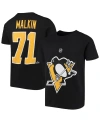 Outerstuff Big Boys Evgeni Malkin Black Pittsburgh Penguins Player Name And Number T-shirt In Black