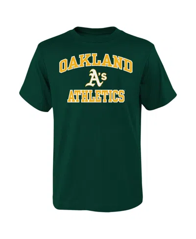 Outerstuff Kids' Big Boys Fanatics Green Oakland Athletics Heart & Soul T-shirt