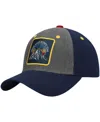 Outerstuff Big Boys Heathered Gray And Navy Team Usa Snow Peak Patch Precurved Snapback Hat In Heathered Gray,navy