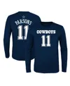 Outerstuff Big Boys Micah Parsons Navy Dallas Cowboys Mainliner Player Name And Number Long Sleeve T-shirt In Navy
