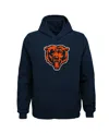 Outerstuff Big Boys Navy Chicago Bears Team Logo Pullover Hoodie In Navy