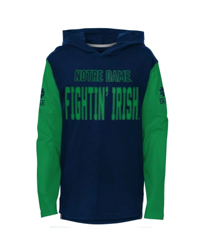Outerstuff Kids' Big Boys Navy Notre Dame Fighting Irish Heritage Hoodie Long Sleeve T-shirt