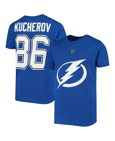Outerstuff Kids' Big Boys Nikita Kucherov Royal Tampa Bay Lightning Player Name And Number T-shirt