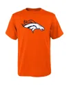 Outerstuff Big Boys Orange Denver Broncos Primary Logo T-shirt In Orange