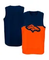 Outerstuff Big Boys Orange, Navy Denver Broncos Revitalize Tank Top In Orange,navy