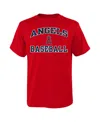 Outerstuff Big Boys  Red Los Angeles Angels Heart And Soul T-shirt In Red