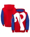 Outerstuff Youth Fanatics Branded Red/royal Philadelphia Phillies Postcard Full-zip Hoodie Jacket In Red,royal