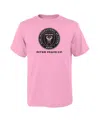 OUTERSTUFF BIG BOYS PINK INTER MIAMI CF PRIMARY LOGO T-SHIRT