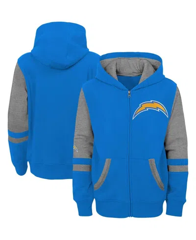 Outerstuff Kids' Big Boys Powder Blue Los Angeles Chargers Colorblock Full-zip Hoodie