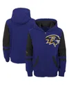Outerstuff Big Boys Purple Baltimore Ravens Colorblock Full-zip Hoodie In Purple