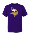 Outerstuff Big Boys Purple Minnesota Vikings Primary Logo T-shirt In Purple