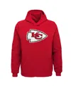 Outerstuff Big Boys Red Kansas City Chiefs Team Logo Pullover Hoodie In Red