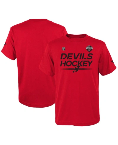 Outerstuff Kids' Big Boys Red New Jersey Devils 2024 Nhl Stadium Series Locker Room T-shirt