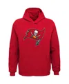 Outerstuff Big Boys Red Tampa Bay Buccaneers Team Logo Pullover Hoodie In Red