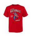 Outerstuff Big Boys Red Washington Nationals Team Captain America Marvel T-shirt In Red