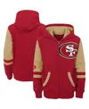 Outerstuff Big Boys Scarlet San Francisco 49ers Colorblock Full-zip Hoodie In Scarlet
