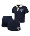Outerstuff Big Girls 2-piece Navy New York Yankees Base Trainer Johnny Polo Shirt And Skort Set