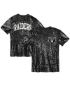 Outerstuff Big Girls Black Las Vegas Raider's Wordmark Sequin V-neck Top In Black
