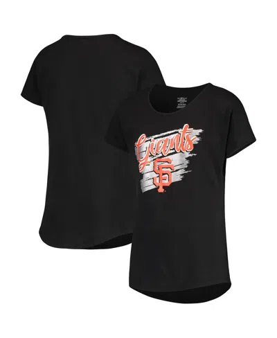 Outerstuff Kids' Big Girls Black San Francisco Giants Dream Scoop-neck T-shirt