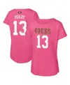 Outerstuff Big Girls Brock Purdy Pink San Francisco 49ers Player Name Number T-shirt In Pink