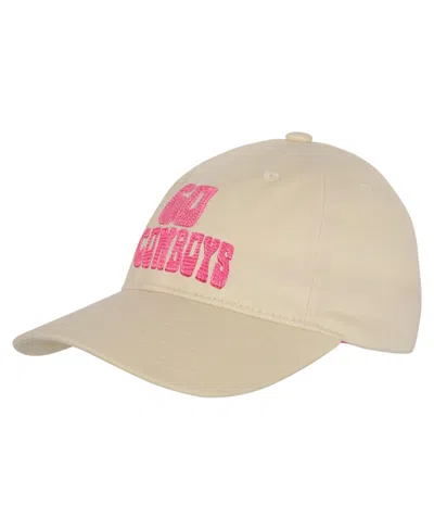 Outerstuff Kids' Big Girls' Dallas Cowboys Blitz Low-crown Unstructured Adjustable Hat In Neutral